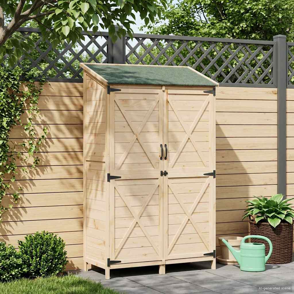 Gartenschuppen Natur 59,5 x 56 x 113,5 cm Massivholz aus Fichte