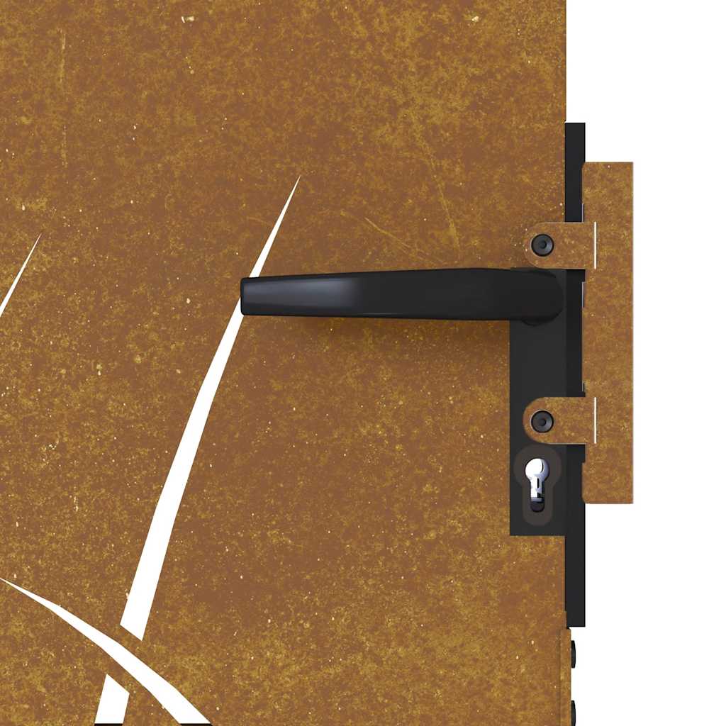 Gartentor 85x75 cm Cortenstahl Gras-Design