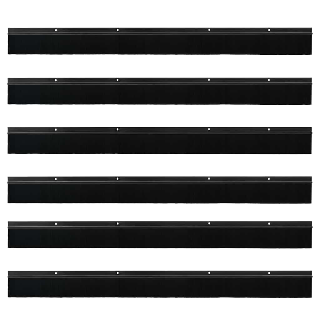 Aufsteck Türbürstendichtungen 2 pcs Braun 100 cm