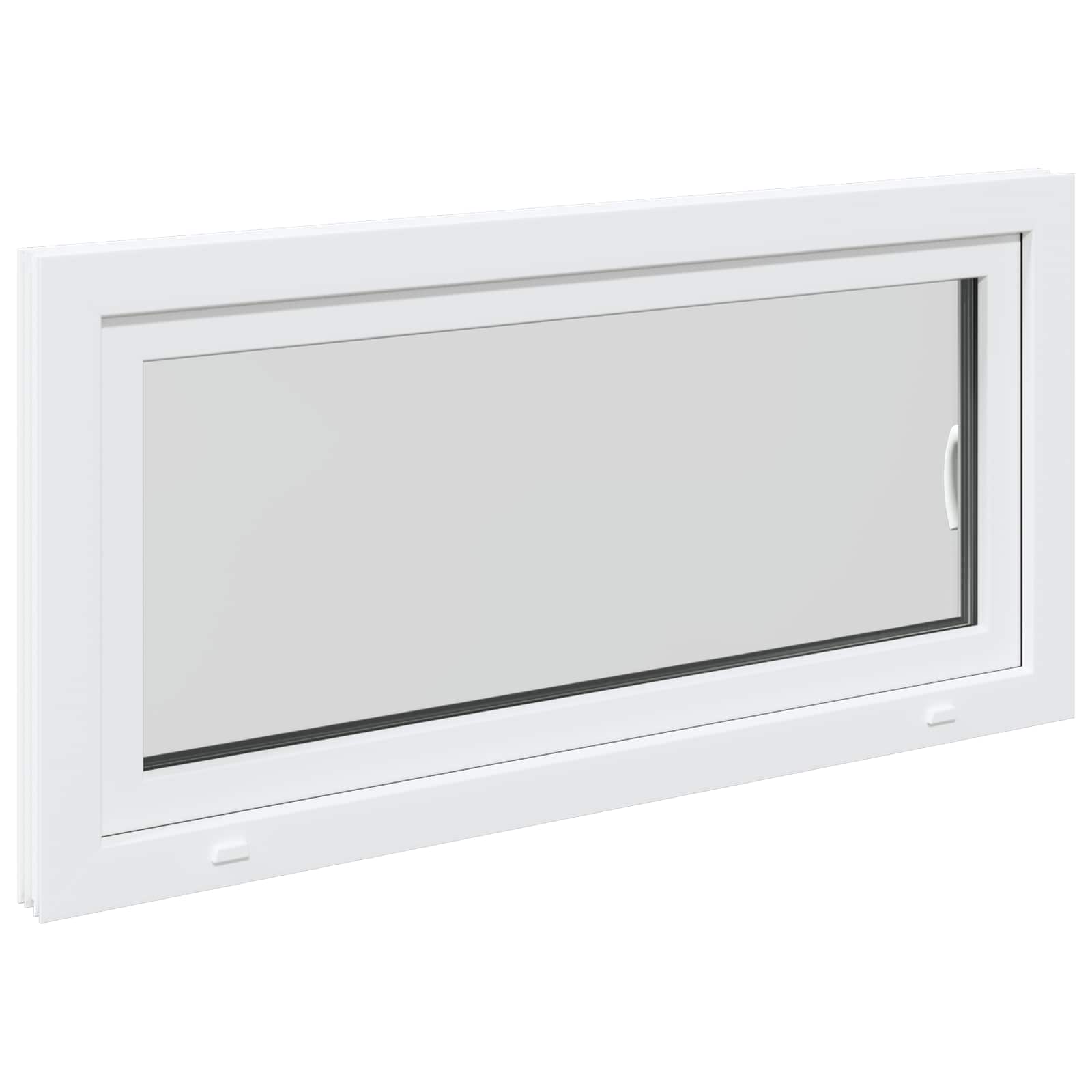 Kellerfenster RISOR 50 x 50 cm PVC und Glas Weiß