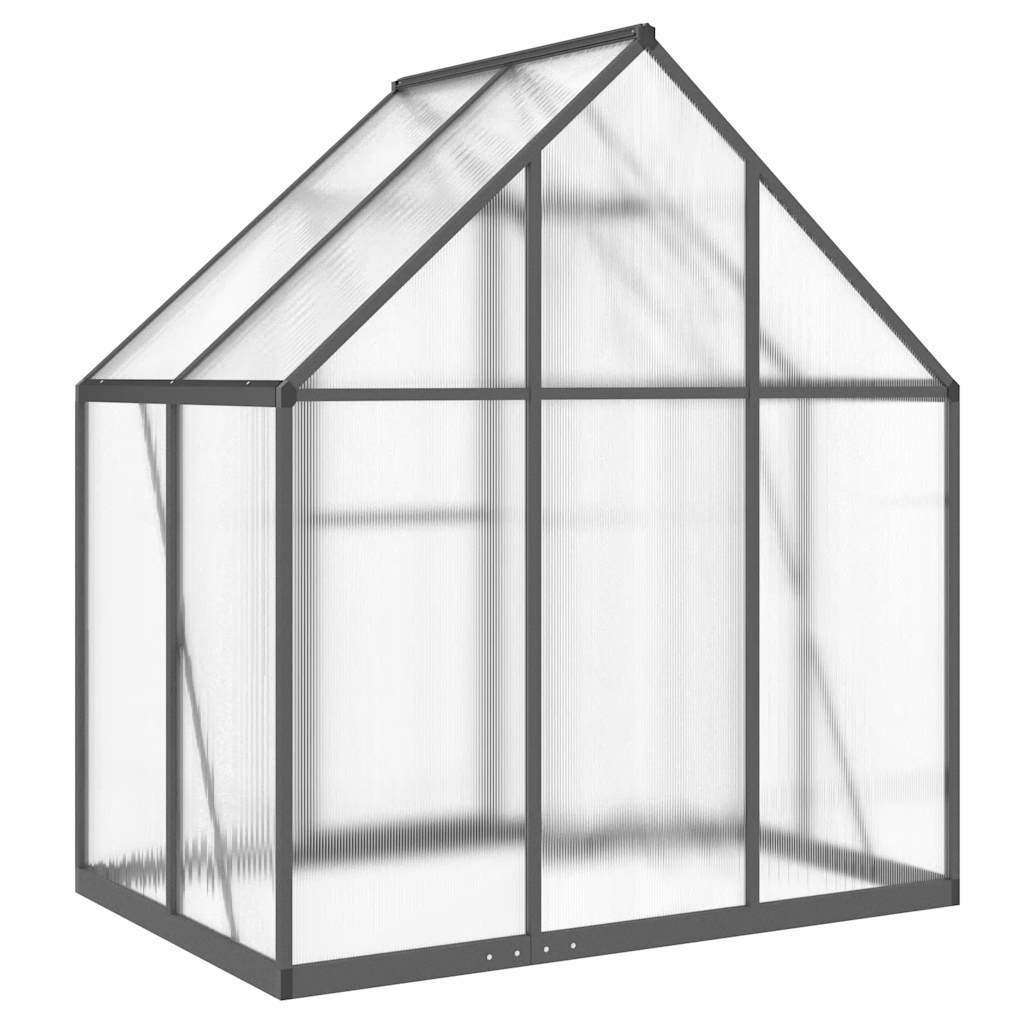 Gewächshaus mit Fundamentrahmen Silbern 169x114x202 cm Alu