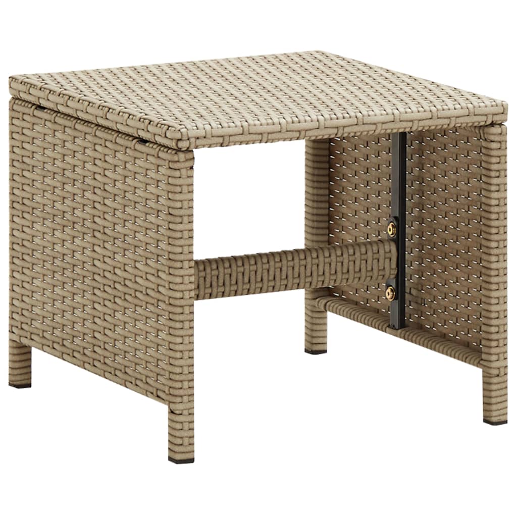 Gartenhocker 4 Stk. mit Sitzkissen Poly Rattan Schwarz
