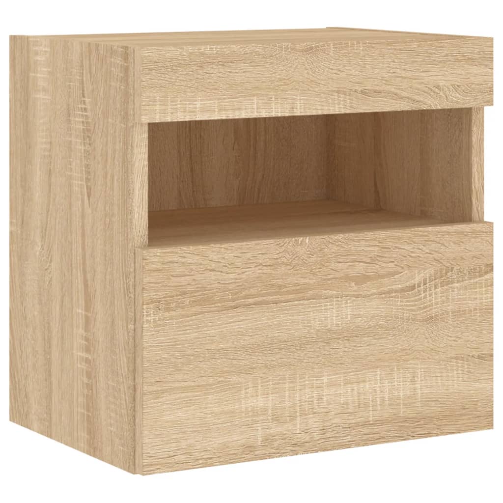 5-tlg. Wohnwand mit LED-Beleuchtung Weiß Holzwerkstoff
