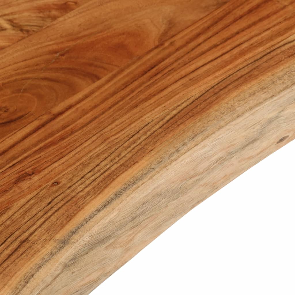 Tischplatte 40x40x2,5 cm Rechteckig Massivholz Akazie Baumkante