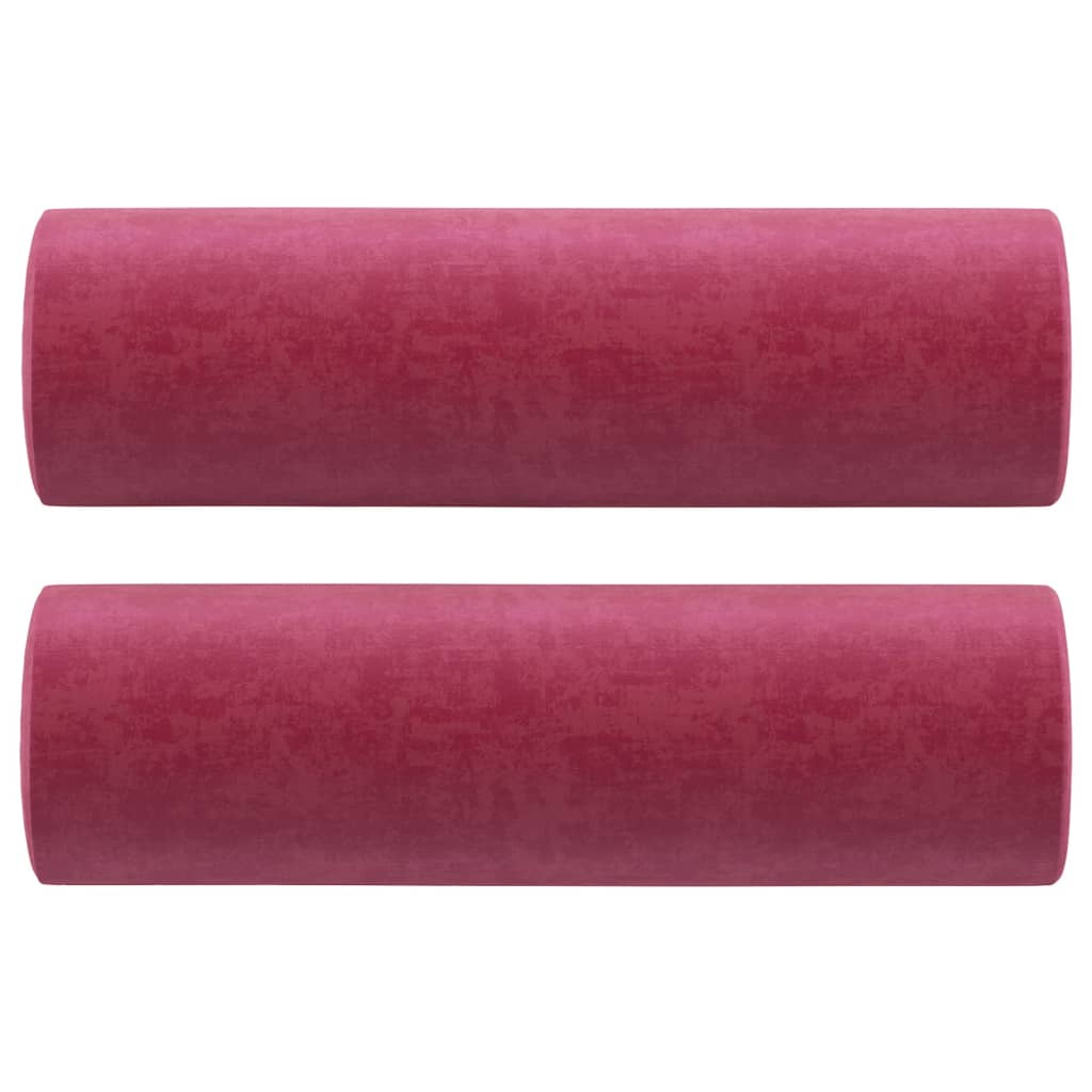 2-Sitzer-Sofa mit Zierkissen Dunkelgrün 120 cm Samt