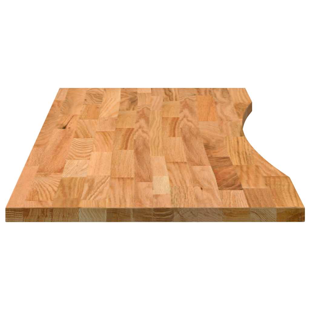 Schreibtischplatte Unbehandelt 80x50x2,5 cm Massivholz Eiche