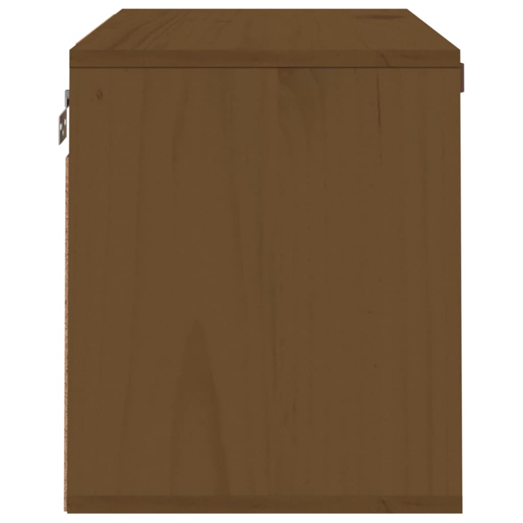 Wandschrank Grau 60x30x35 cm Massivholz Kiefer