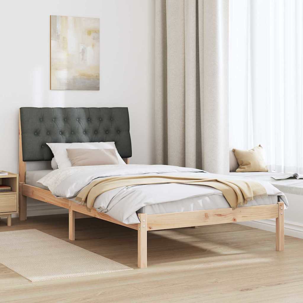 Bettgestell mit gepolstertem Kopfteil Braun 200 x 200 cm