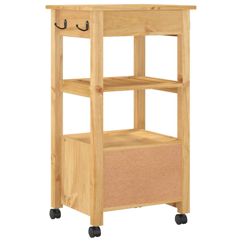 Küchenwagen MONZA 48x40x88,5 cm Massivholz Kiefer