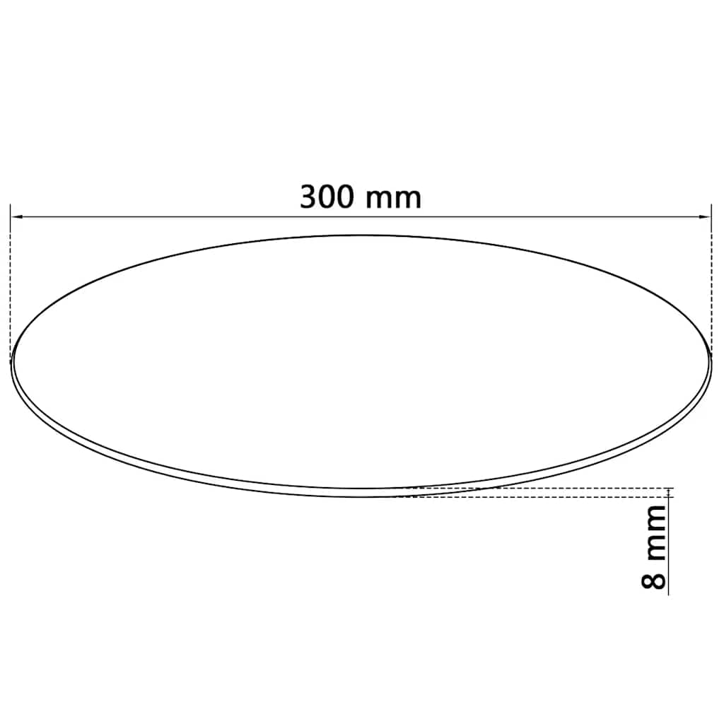 Tischplatte aus gehärtetem Glas quadratisch 700x700 mm