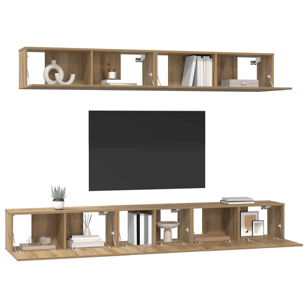 5-tlg. TV-Schrank-Set Weiß Holzwerkstoff