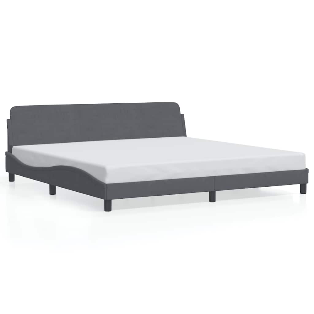 Bettgestell "Dover" Hellgrau 80x200 cm Samt