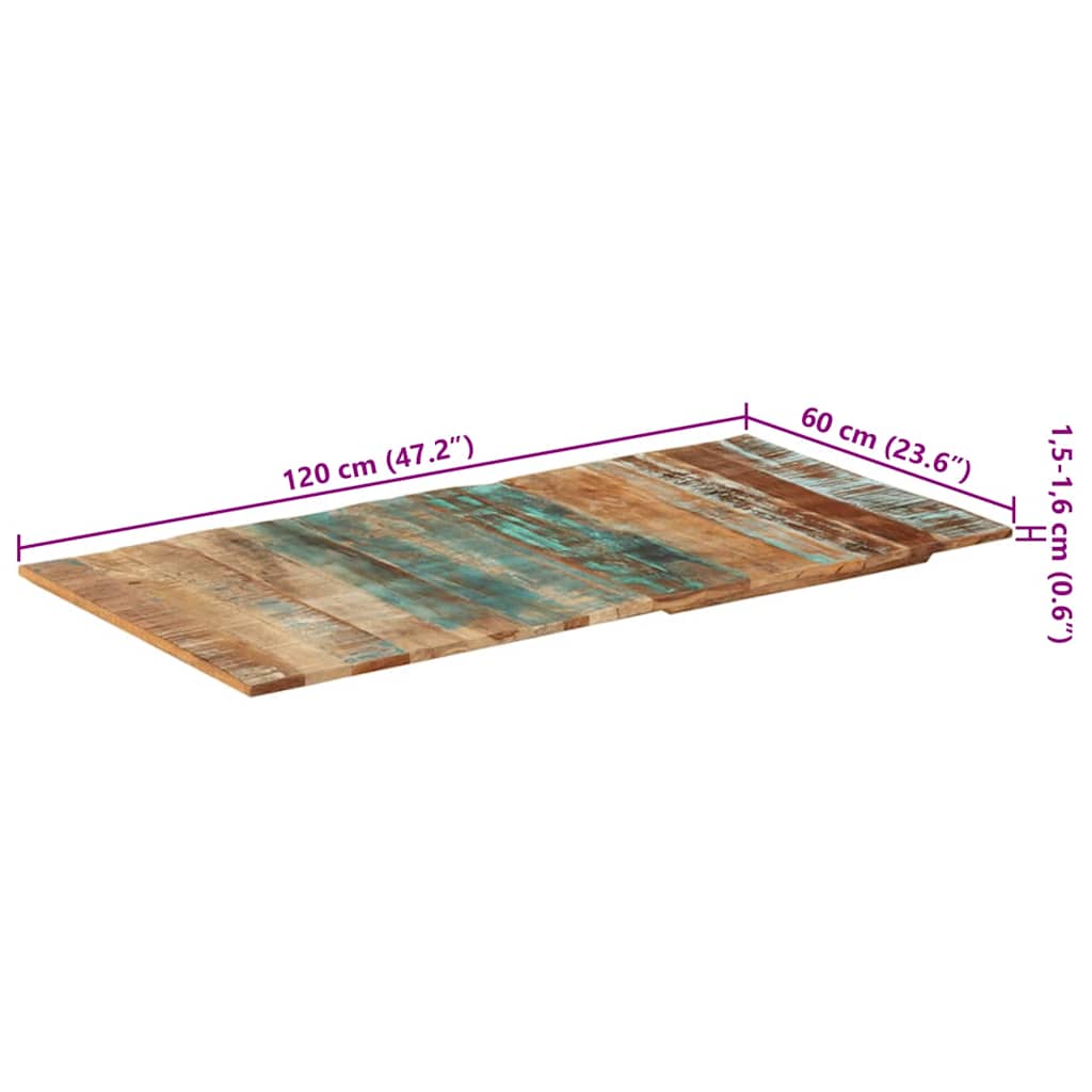 Tischplatte Massivholz Akazie 15-16 mm 60x80 cm