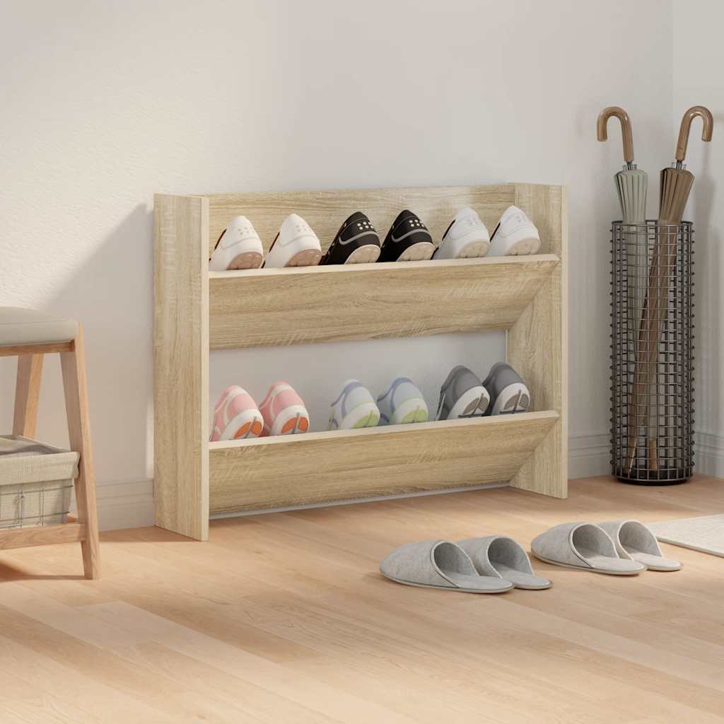 Wand-Schuhschränke 4 Stk. Weiß 60x18x60 cm Holzwerkstoff
