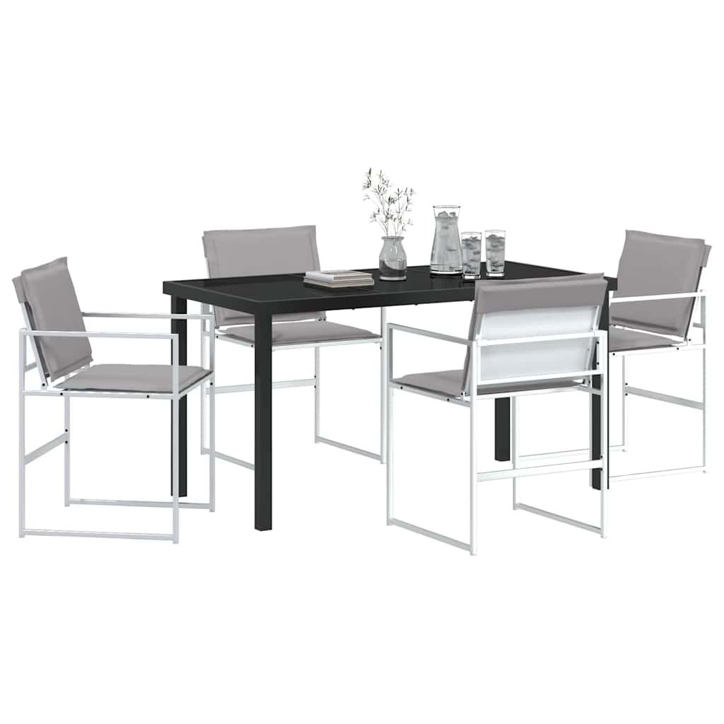 Garten Essgruppe 5 pcs Schwarz 140 x 70 x 73 cm
