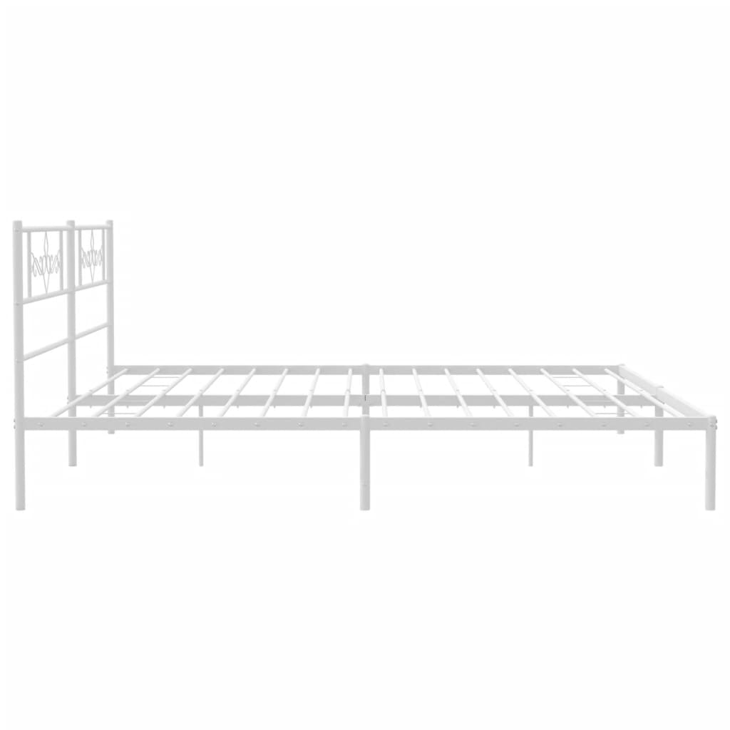 Bettgestell mit Kopfteil Metall Schwarz 100x190 cm