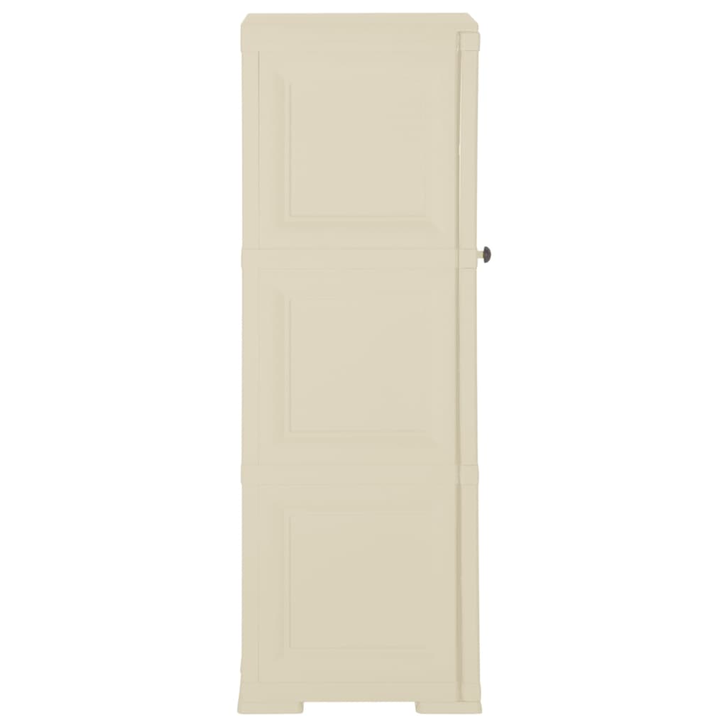 Kunststoffschrank 79x43x125 cm Holzdesign Vanilleeis