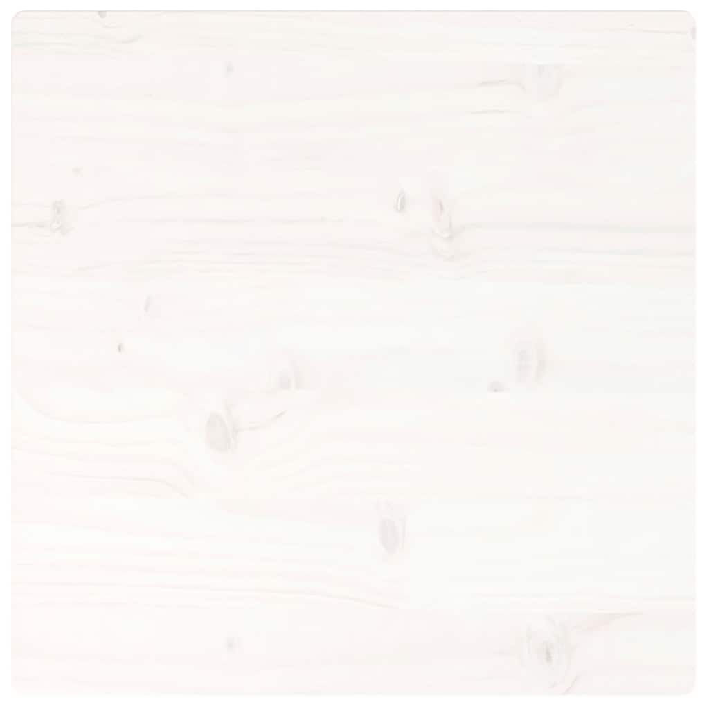 Tischplatte Weiß 40x40x2,5 cm Massivholz Kiefer Quadratisch