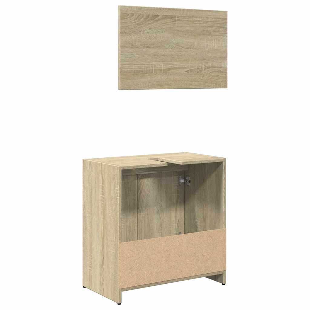 Badmöbel-Set Weiß Holzwerkstoff