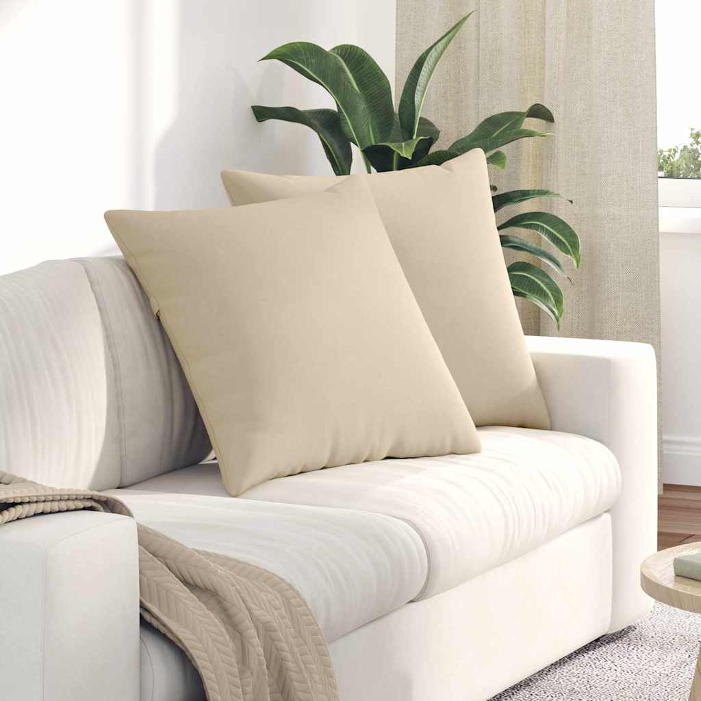 Sofakissen 2 Stück Taupe 50 x 30 cm Stoff