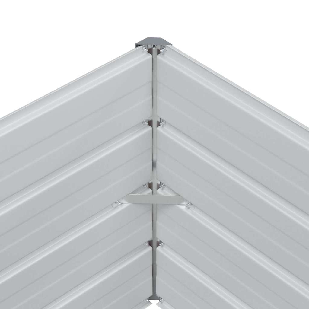 Hochbeet Hellbraun 100 x 100 x 77 cm Verzinkter Stahl