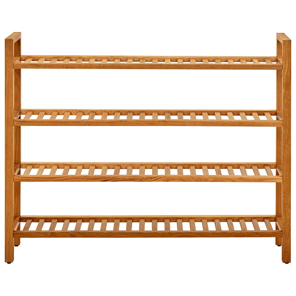 Schuhregal mit 2 Etagen 50x27x40 cm Massivholz Eiche