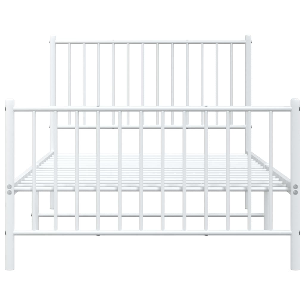 Bettgestell Metall Schwarz 75x190 cm