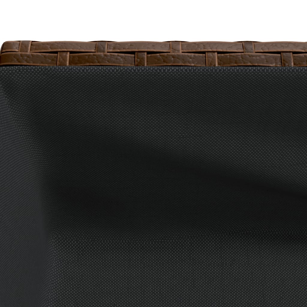 Hochbeete mit Ablage 2 Stk. Schwarz 70x28x70 cm Poly Rattan