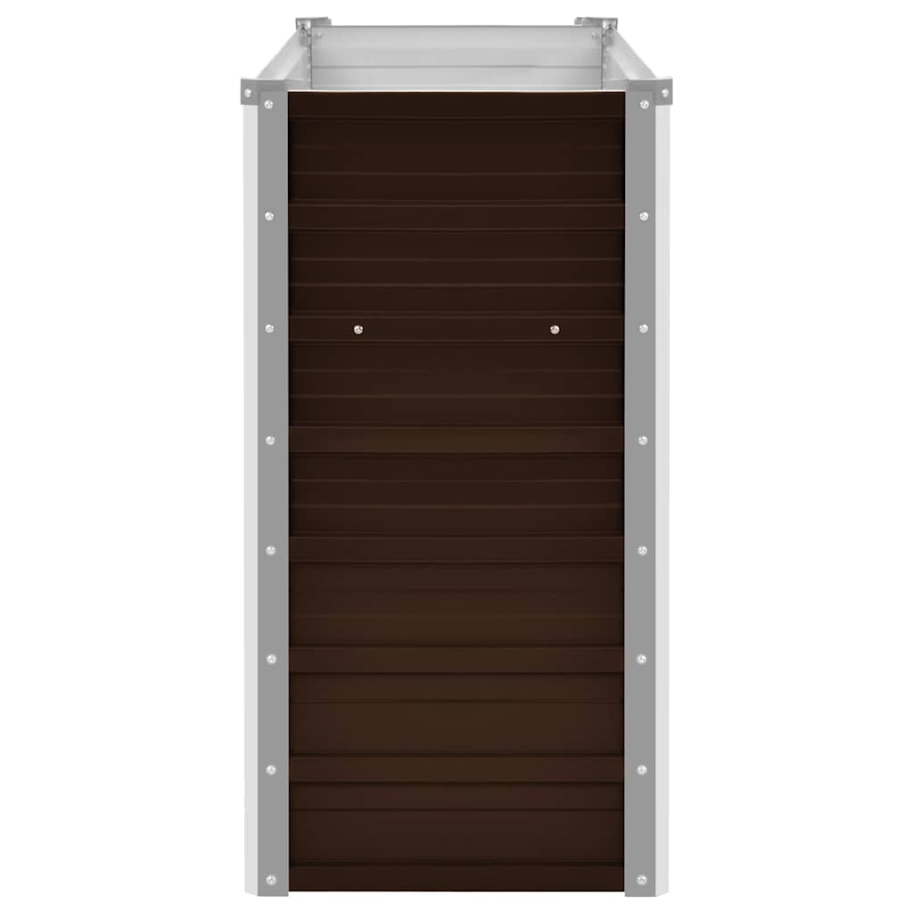 Hochbeet Braun 160 x 80 x 77 cm Verzinkter Stahl