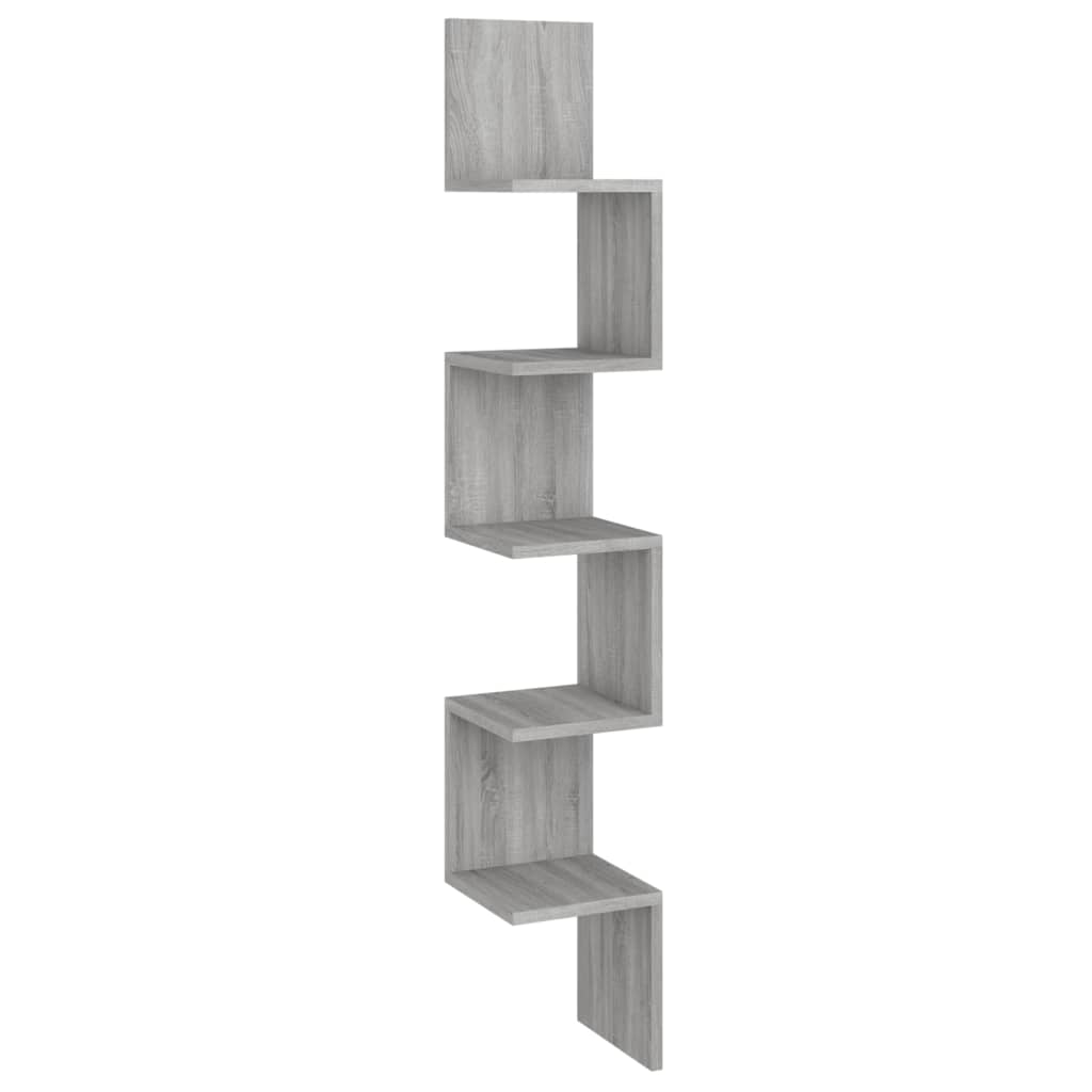 Wand-Eckregal Weiß 20x20x127,5 cm Holzwerkstoff