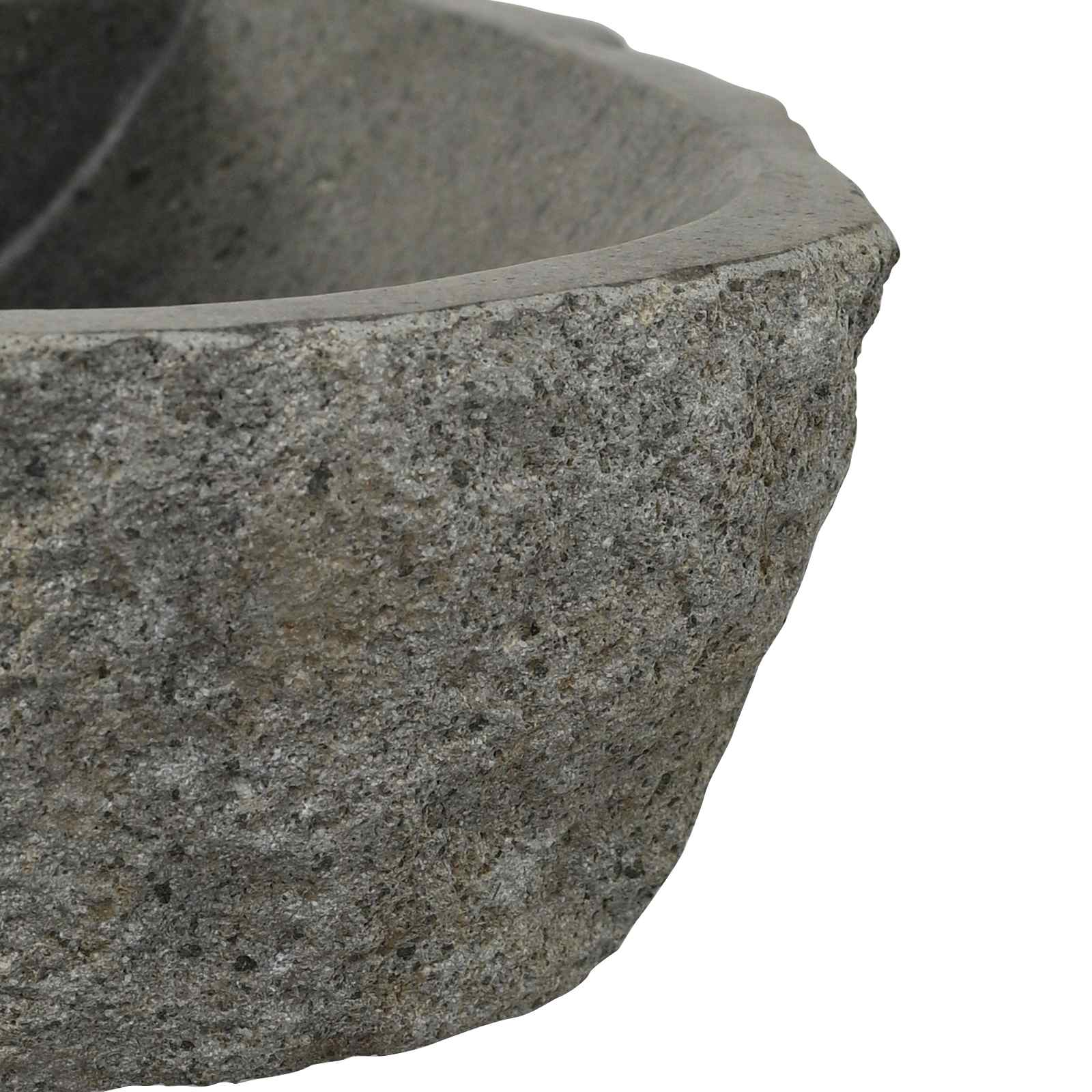 Wandmontiertes Waschbecken Grau 37 x 30 x 12 cm Flussstein