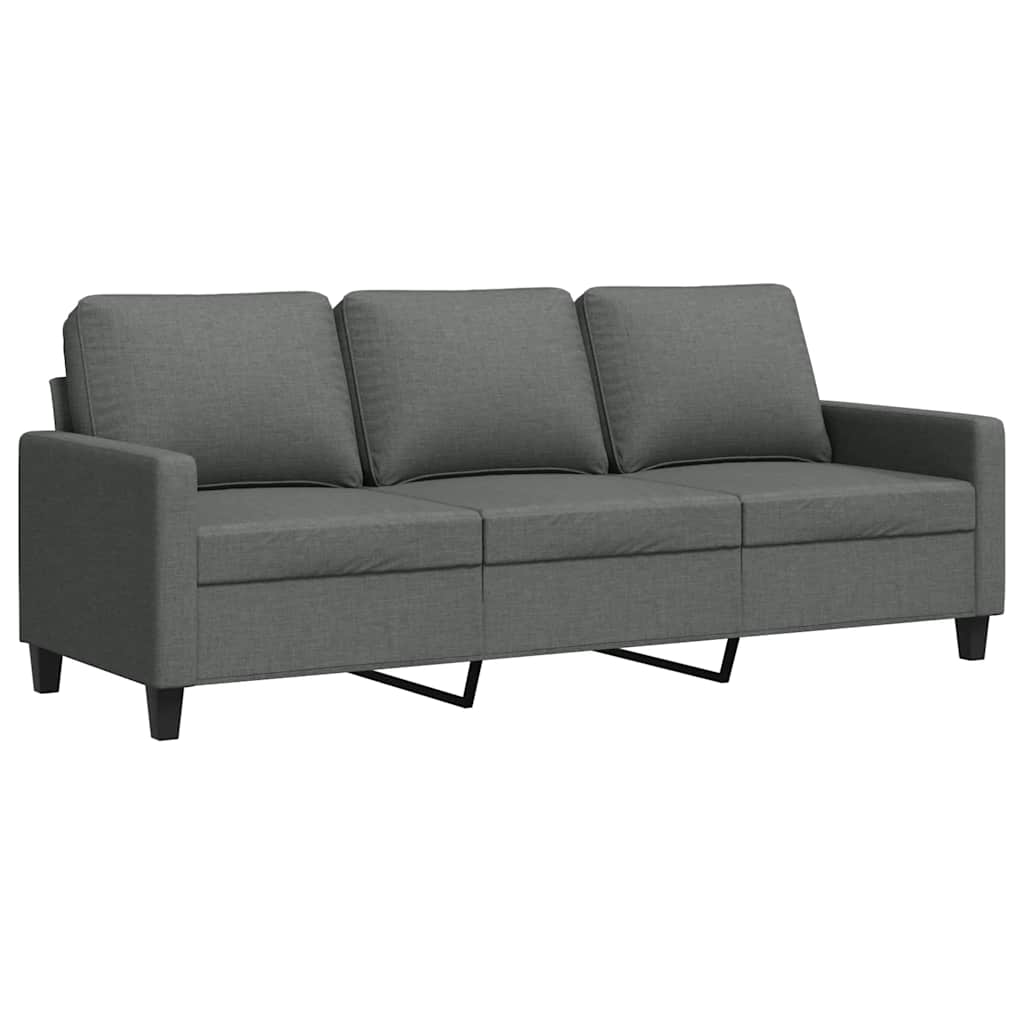 3-Sitzer-Sofa Hellgrau 180 cm Stoff