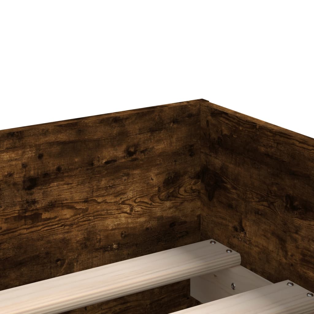 Bett mit Schubladen Braun Eiche-Optik 75x190 cm