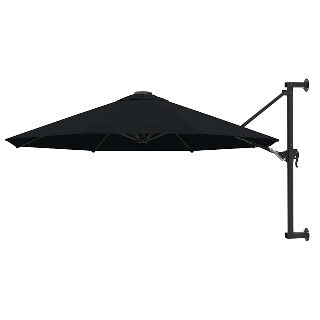 Sonnenschirm zur Wandmontage mit Metall-Mast 300 cm Sandweiß