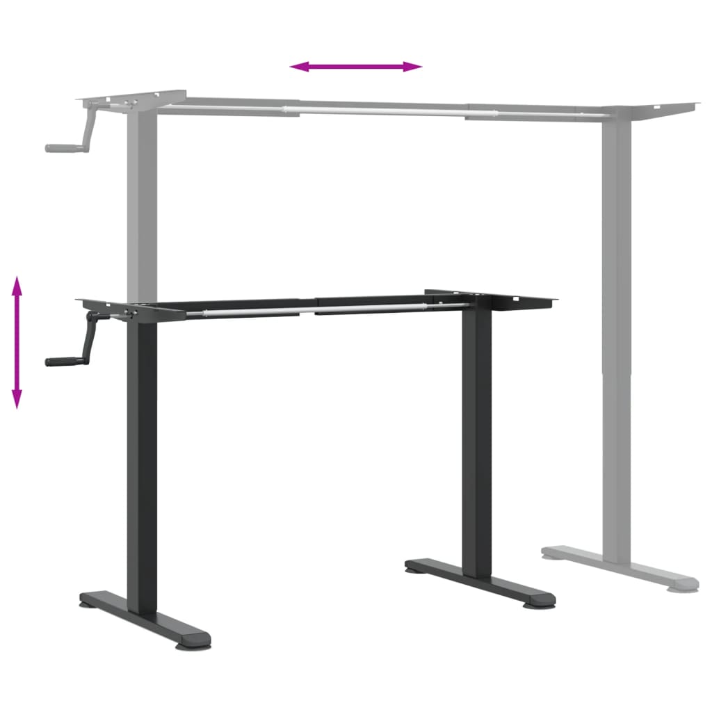 Gestell für Sitz-Steh-Schreibtische Weiß (94-135)x60x(70-114)cm