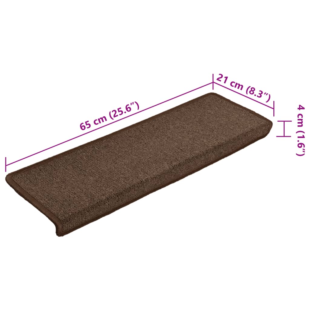 Stufenmatten 15 Stk. 65x21x4 cm Anthrazit Rechteckiger Rand