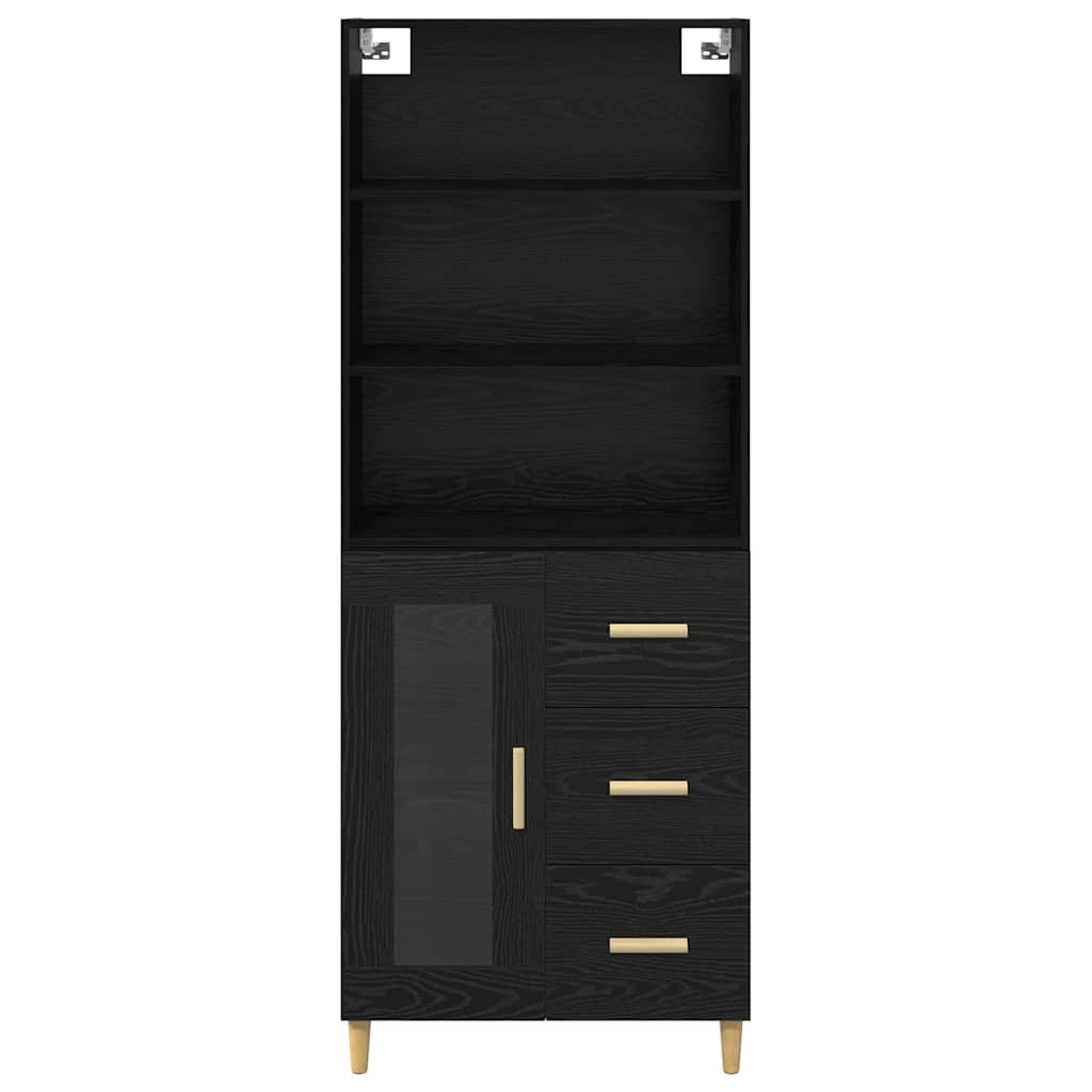 Highboard Altholz 69,5 x 32,5 x 180 cm Holzwerkstoff