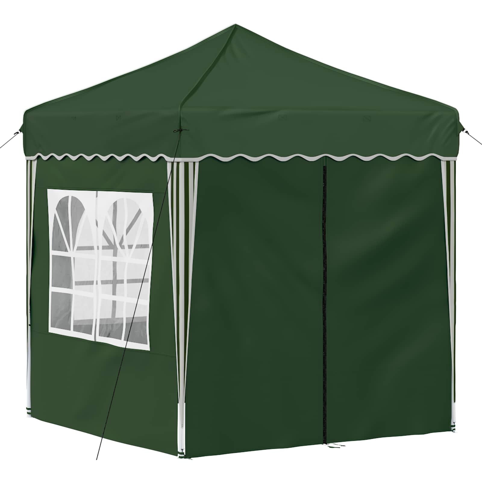 Pop-up Partyzelt 195 x 195 x 245 cm Creme Oxford-Stoff