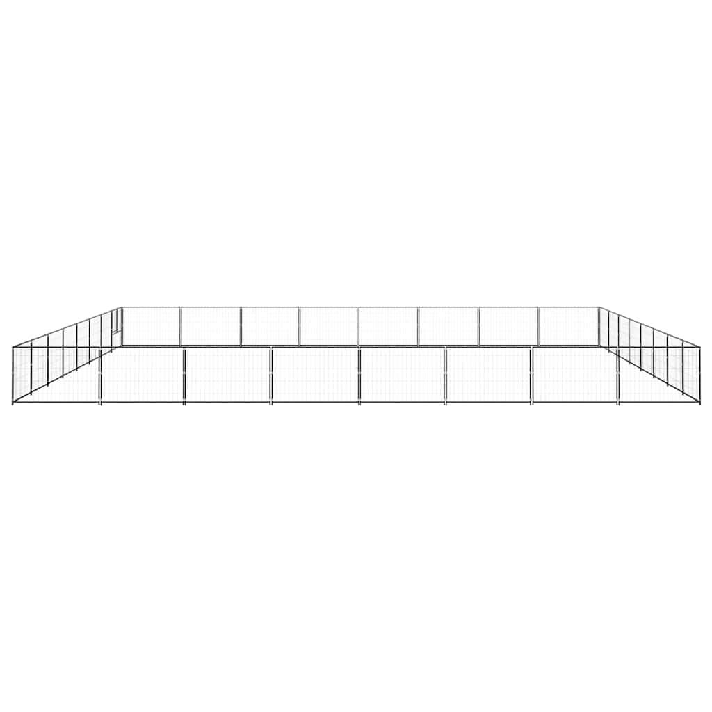Hundezwinger Schwarz 4 m² Stahl