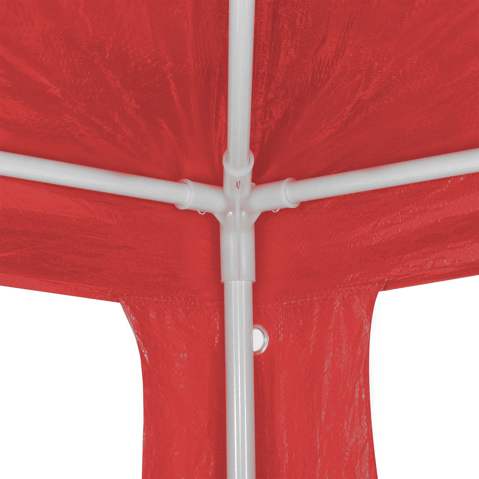 Partyzelt 400 x 300 x 255 cm Rot PE und Stahl