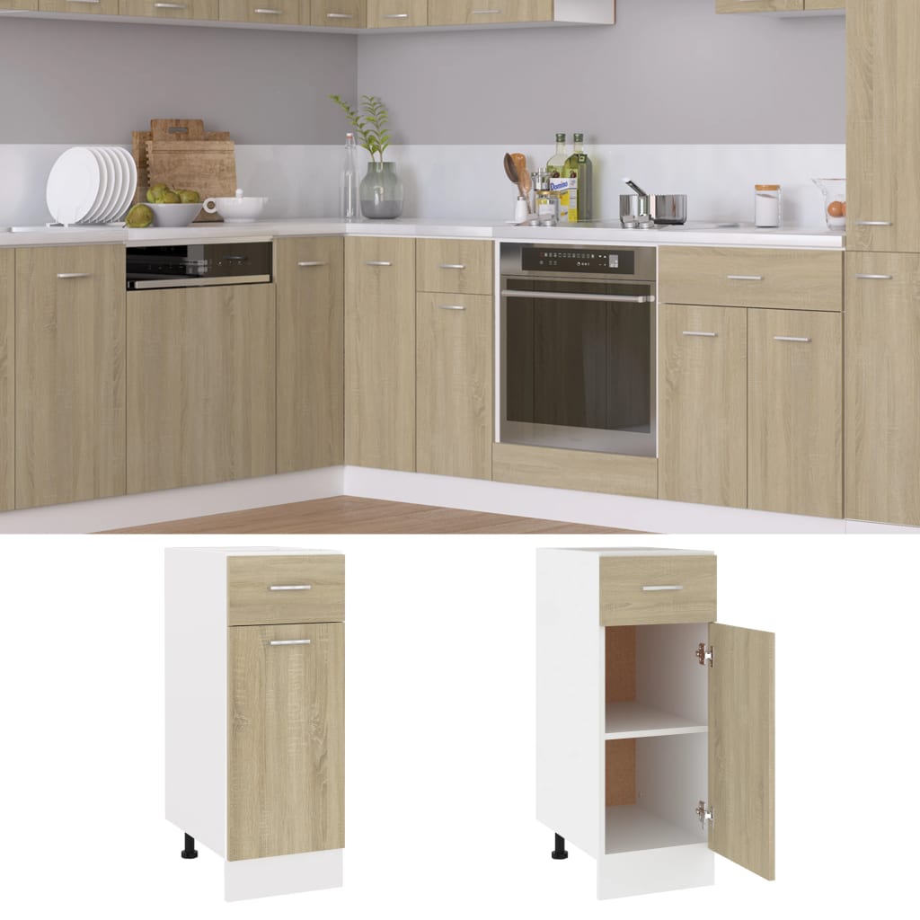 Unterschrank Lyon Weiß 60x46x81,5 cm Holzwerkstoff