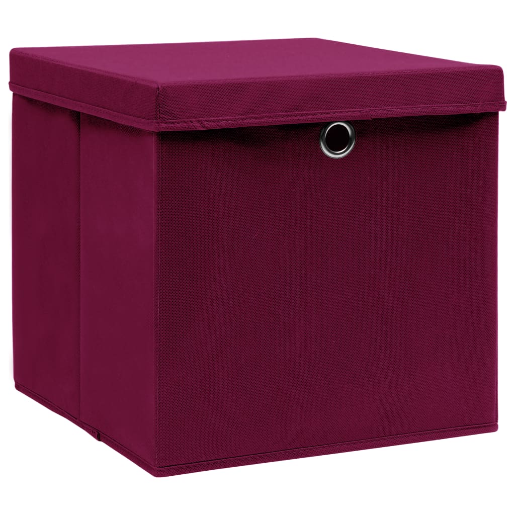 Aufbewahrungsboxen 4 Stk. Blau 32x32x32 cm Stoff