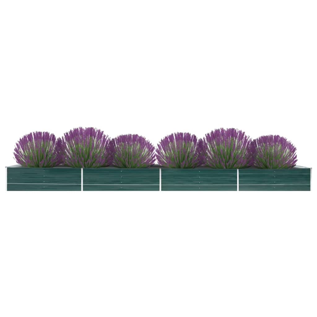 Garten-Hochbeet Verzinkter Stahl 240x80x77 cm Grün