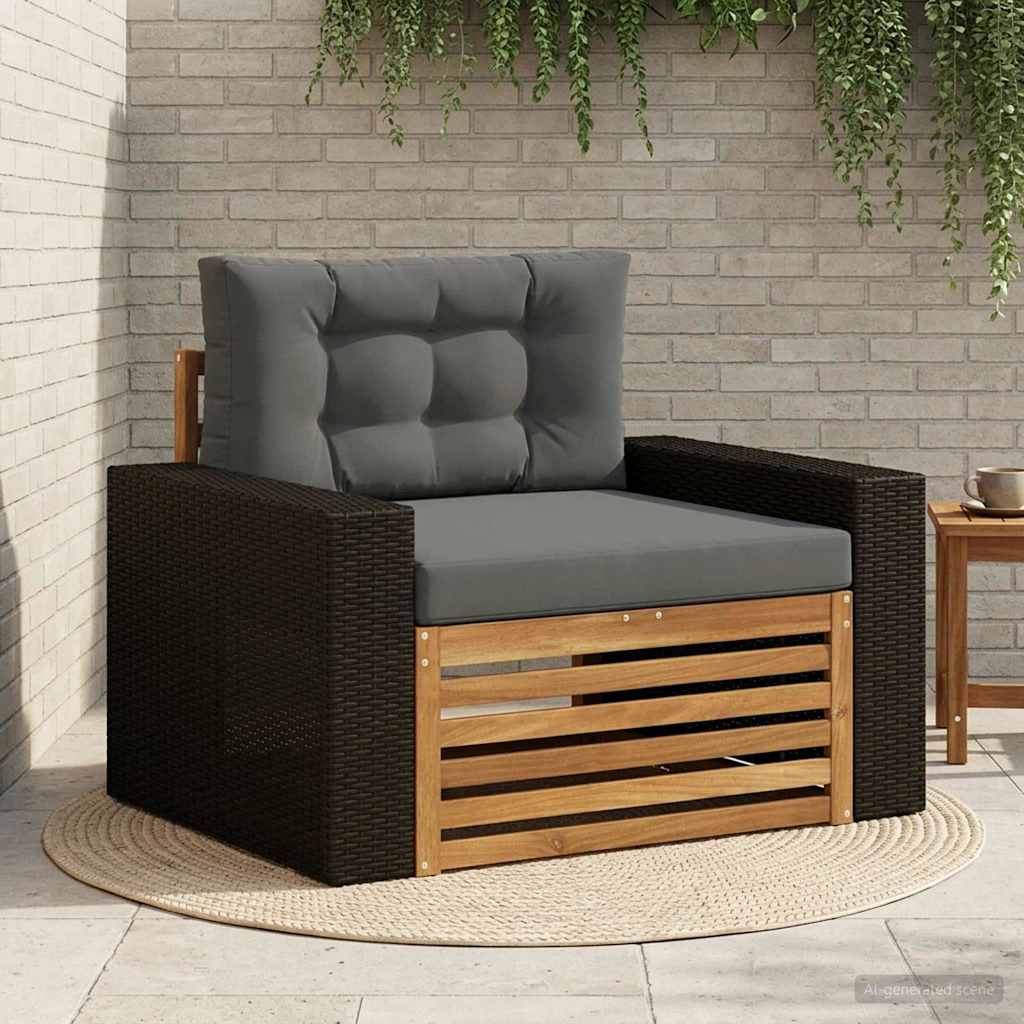 2 Stück Outdoor-Sofa Natur