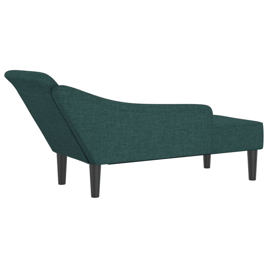 Chaiselongue mit Kissen Weinrot Stoff
