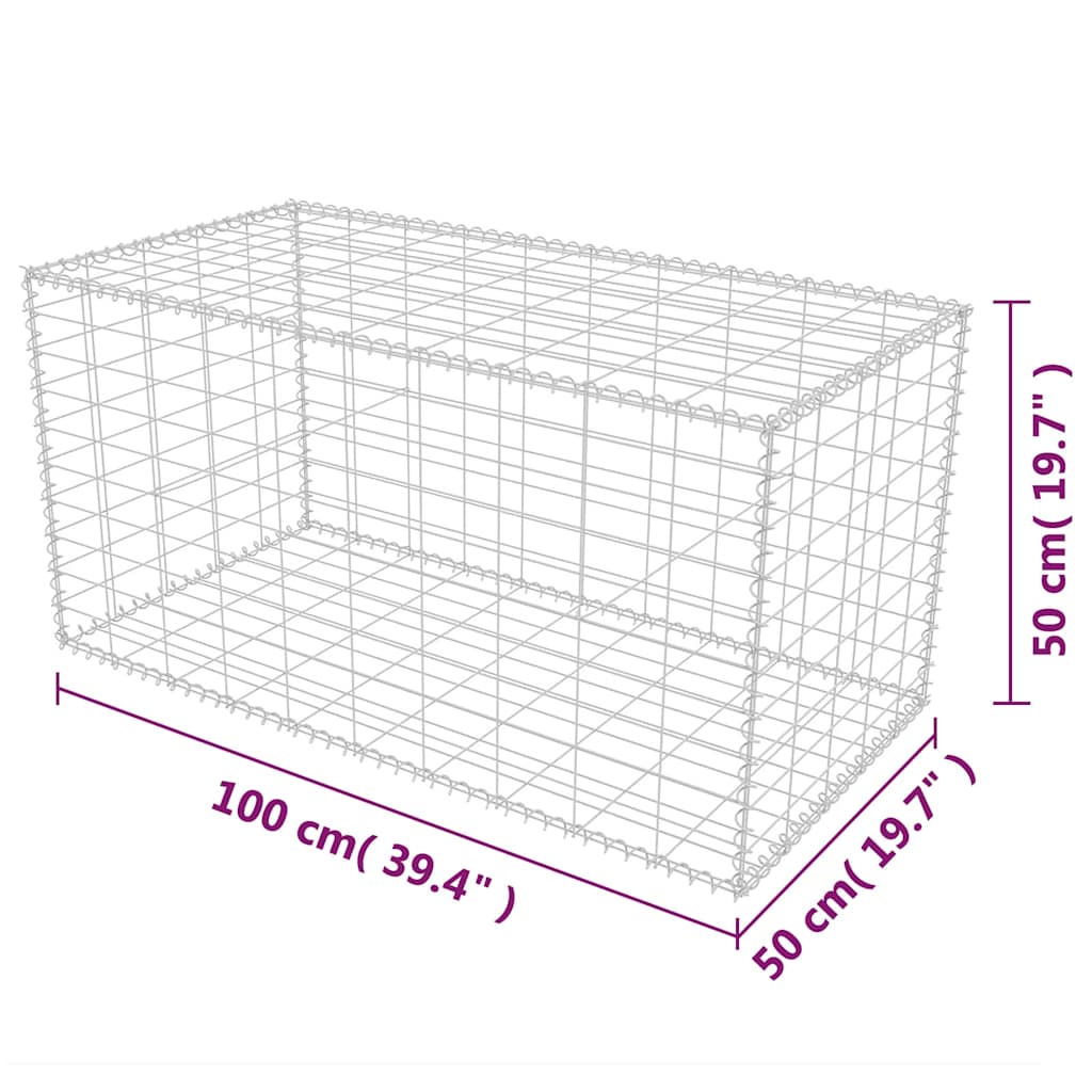 Gabionenkorb Stahl 200×30×100 cm