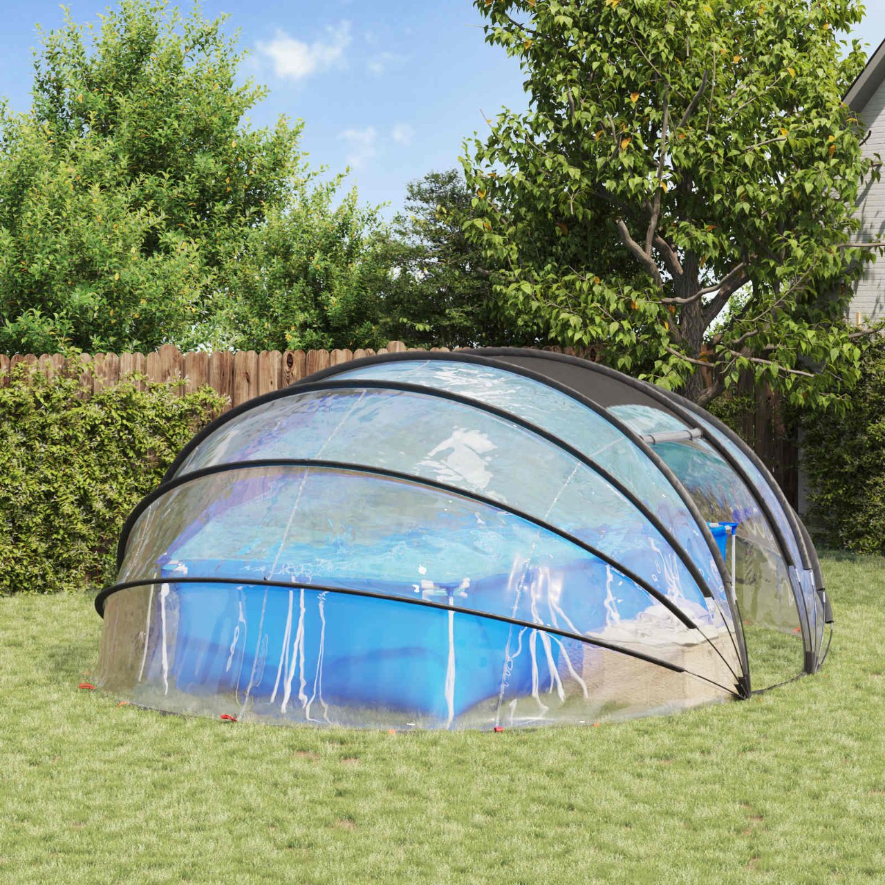 Poolzelt Kuppel 538 x 440 x 204 cm Azure Blau