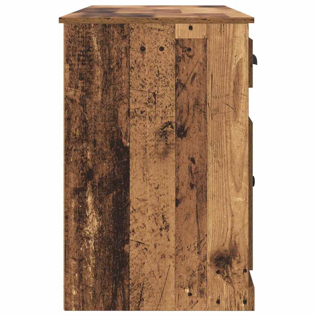 Schreibtisch mit Stauraum Sonoma-Eiche Holzwerkstoff