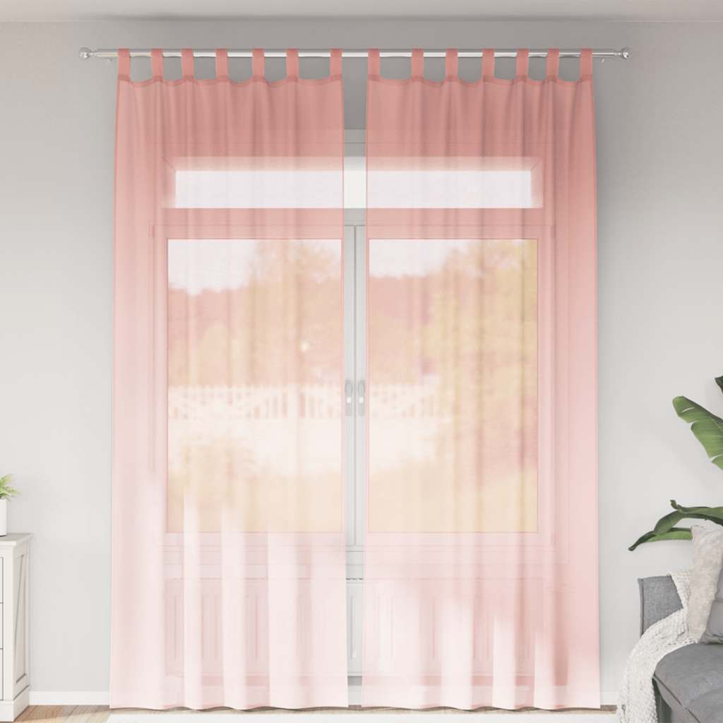 Voile Vorhänge mit Ösen 2 Stk. Apfelgrün 140x140 cm