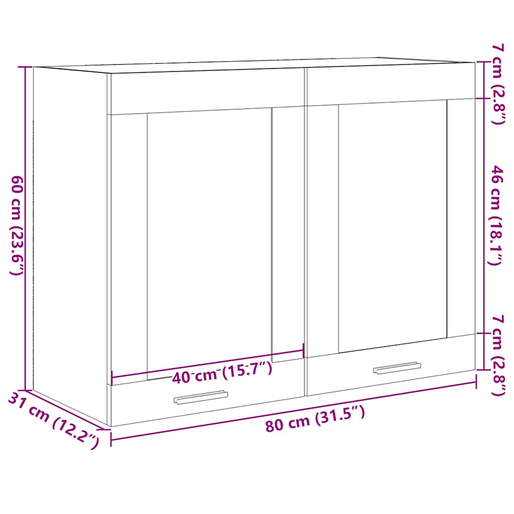 Unterschrank Lyon Weiß 60x46x81,5 cm Holzwerkstoff